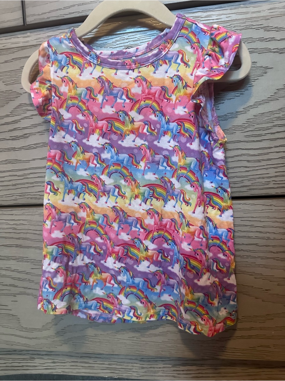 Posh Peanut & Lisa Frank Girls Rainbow Unicorn Tank Top - Pink Multicolor